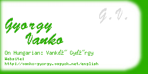 gyorgy vanko business card